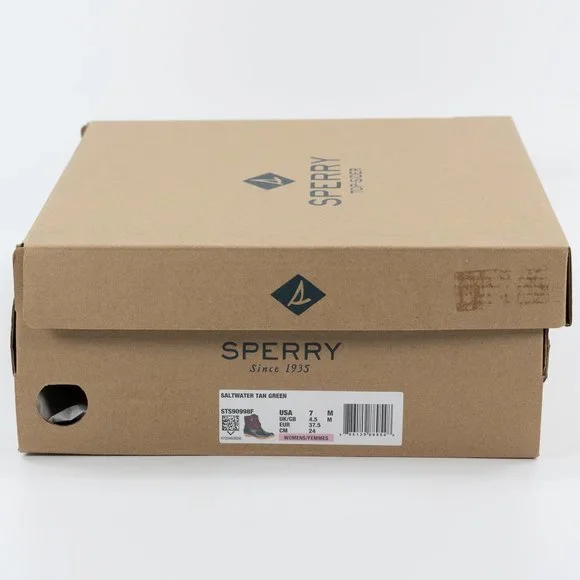 Sperry Women's Saltwater Duck Boot 'Tan Green' STS90998F Rain Boots size 6 - 11 - Picture 12 of 14